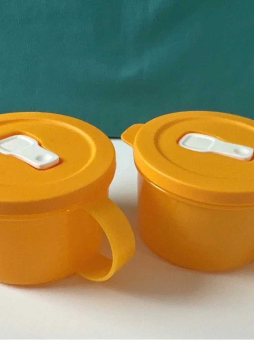 Tupperware Crystalwave Plus Soup Mug microwavable 2 cup / 500ml Set Of 2 New
